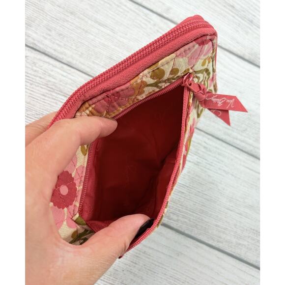 Vera Bradley Folkloric Zip-Around Wallet Pink Orange 8” - Picture 3 of 6